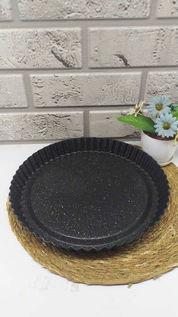 Tırtıklı kek kalıbı granit ürün 28 cm derinlik 4 cm