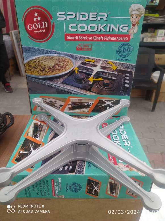 spider cooking börek çevirme aparatı
